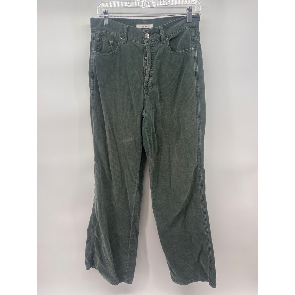 PacSun Olive Green Corduroy Baggy Jeans‎ Womens Size 27 Casual Pants